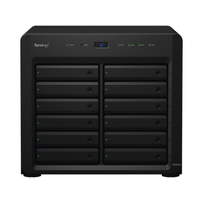 Servidor NAS Synology DiskStation DS3622xs+ | 12 Bahías | Intel Xeon 6 Núcleos | 16 GB DDR4 ECC | 10GbE RJ-45 | Expansión Hasta 36 Bahías | RAID F1, 0, 1, 5, 6, 10 | Caché NVMe SSD .