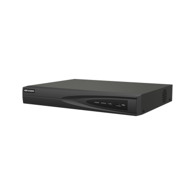 NVR 8 Megapixel (4K) (Compatible con Cámaras ACUSENSE) / 4 canales IP / 4 Puertos PoE+ / 1 Bahía de Disco Duro / Salida de Vídeo en 4K / 300 Metros PoE Modo Extendido