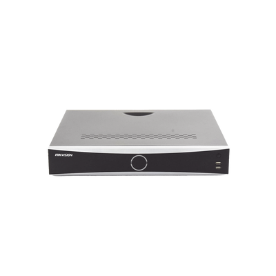 NVR 12 Megapixel (4K) / 32 canales IP / AcuSense (Evita Falsas Alarmas) / Reconocimiento Facial / 4 Bahías de Disco Duro / HDMI en 4K / Alarmas I/O