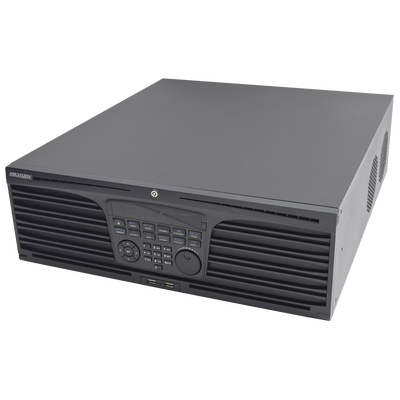 NVR 12 Megapixel (4K) / 32 Canales IP / Soporta Cámaras AcuSense / 16 Bahías de Disco Duro / 2 Tarjetas de Red / Soporta RAID con Hot Swap / HDMI en 4K / Soporta POS