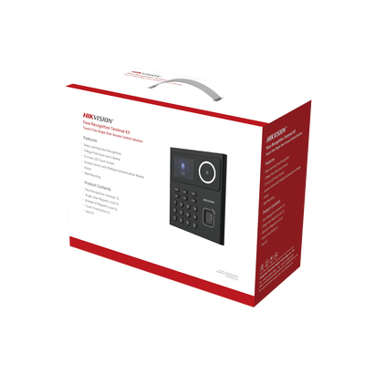 Kit WiFi de Control de Acceso Lite TODO INCLUIDO con Lector de Rostros, Tarjetas y Huellas / 500 Rostros / Compatible con App HIKConnect / Incluye Electroimán Botón de Salida y Montajes Z y L para imán / HIK-IA