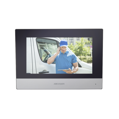 Monitor Hibrido IP WiFi Touch Screen 7" para Videoportero IP / Vídeo en Vivo / PoE Estándar / Apertura Remota / Llamada Entre Monitores / Audio de dos vías / Policarbonato