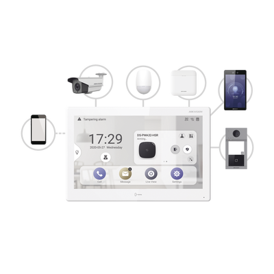 Monitor Touch IP / WiFi / ANDROID 7" / Integración con Videoporteros IP, CCTV, Panel de Alarma AXPRO y Biométricos de Acceso / CENTRO DE ADMINISTRACIÓN / Vídeo en Vivo / PoE Estándar / Apertura Remota