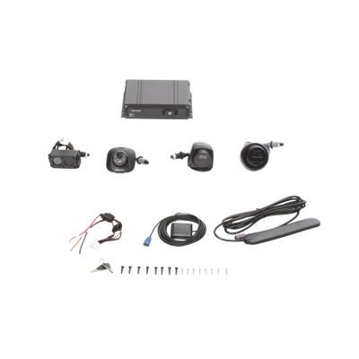 Kit DVR Móvil 1080P / Incluye 4 Cámaras TURBOHD / Soporta 4G / GPS / Soporta Memoria SD