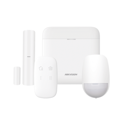 (AX PRO) KIT de Alarma AX PRO / Incluye: 1 Hub con bateria de respaldo / 1 Sensor PIR / 1 Contacto Magnético / 1 Control Remoto / WiFi / Compatible con Hik-Connect P2P