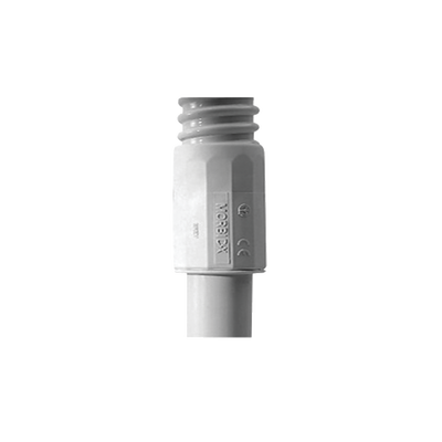 Conector (Racor) de tubería rígida a tubería flexible (Diflex), PVC Auto-Extinguible, 20 mm, IP65