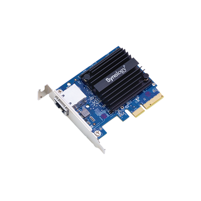 Adaptador de Ethernet E10G18-T1 | 10 Gbps | Compatible con PCIe 3.0 y 2.0 | Autonegociación 4 u 8 Canales | Perfil Bajo y Altura Completa | Compatibilidad con Synology DSM 6.1.7 o Posterior | Certificaciones FCC, CE, BSMI | Garantía de 5 A&a