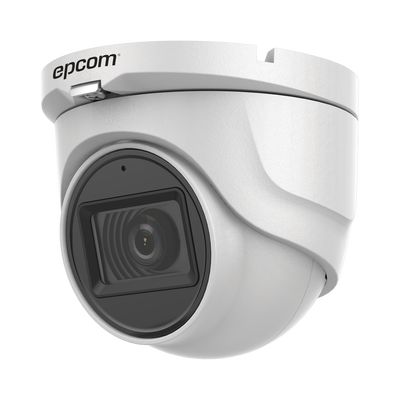 AUDIO POR COAXITRON / Turret TURBOHD 5 Megapixel / Angulo de vision 85.5° / Lente 2.8 mm / 30 mts IR EXIR / Exterior IP67 / 4 Tecnologías / dWDR