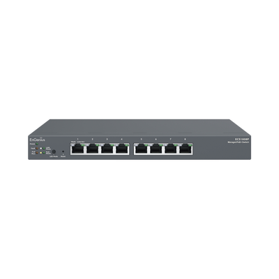 Switch PoE de Escritorio Administrado en la Nube, 8 Puertos 802.3 af Capa 2 de 55 W