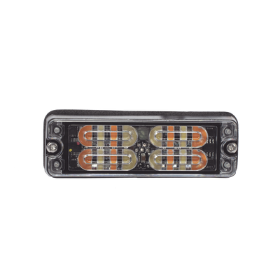 Luz Perimetral, 12 LED Ultra Brillantes, Color Ámbar / Claro