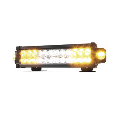 Barra LED de trabajo, 13.6 pulgadas, doble hilera, con luces de trabajo, ambar/claro, 12-24 Vcc