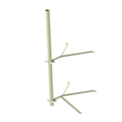 Montaje de pared doble para separación de 24" con mástil de 1.5 m