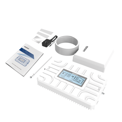 Kit Amplificador de Señal Celular 5G / Penta Banda; B28, B5, B2/25, B4/66 y B7 / Soporta 2G, 3G, 4G y 5G / Compatible con TELCEL, AT&T, MOVISTAR y OMV como Bait, PilloFon y más / Cobertura hasta 200 m2 / Incluye Antenas y Cable de 15 m