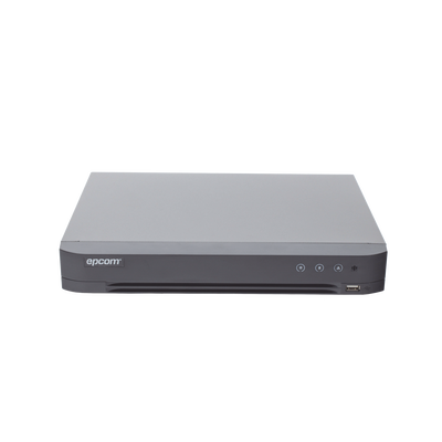 DVR 4 Megapixel / 16 Canales TURBOHD + 8 Canales IP / 1 Bahía de Disco Duro / Audio por Coaxitron / Evita Falsas Alarmas / Salida de Video en Full HD