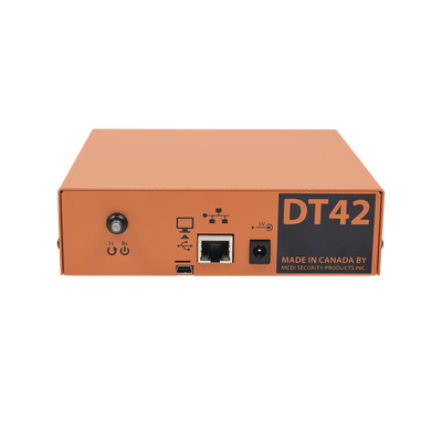 Receptora de alarmas IP Universal con 1 entrada de linea telefónica, para su central de monitoreo, recepción TCP/IP o GPRS, serie M2M, paneles de alarma Hikvision, entre otros.