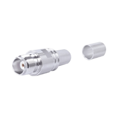 Conector TNC Hembra en Línea, Plegable Hex. con Pin Cautivo para cables Tipo RG-8/U, LMR-400