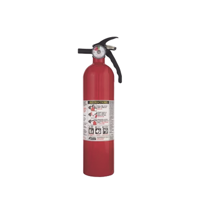Extintor Desechable de Polvo Químico Seco | Fuegos Clase A, B y C | Soporte Plástico | Paquete con 6 Piezas de 2.5 lb