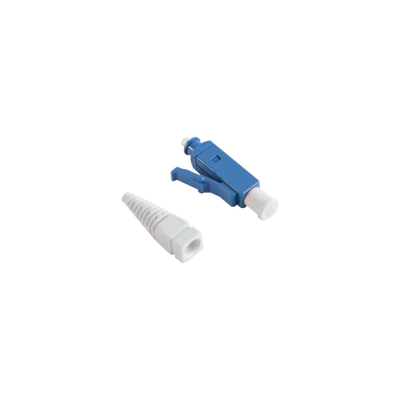 Conector de Fibra Óptica LC Simplex, Para Instalación en Campo, Monomodo, Fibra recubierta, Color Azul (No pre-pulido)