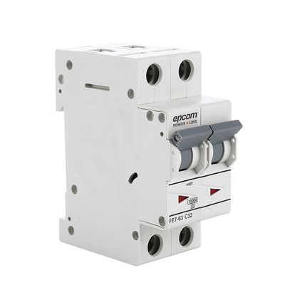 Protección Térmica/ Interruptor 2P, 10 A, Corriente Alterna 400 Vca para Aplicación Fotovoltaica Montaje Riel DIN