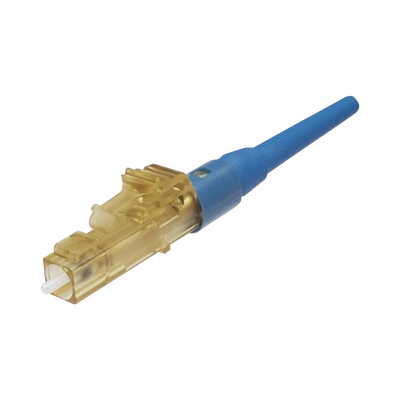 Conector de Fibra Óptica LC Simplex OptiCam, Monomodo 9/125 OS2, Pre-pulido, Color Azul