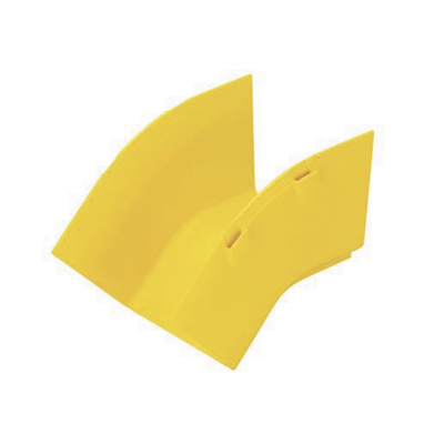 Bajada Vertical Exterior de 45º sin Tapa, Para uso con Canaletas 4X4 FiberRunner™, Color Amarillo