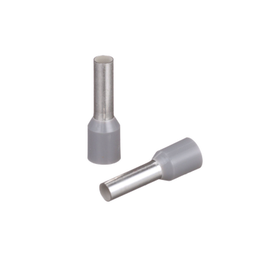 Ferrule Aislado PAN-TERM para Cable 12 AWG, Largo 17.5mm, DIN Color Gris. Paquete 500 Piezas