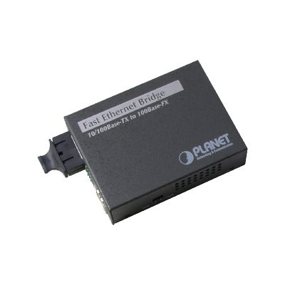Convertidor de medios 100 Mbps UTP/fibra óptica Mono-Modo hasta 15 Km, conector SC
