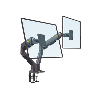 Montaje de Escritorio articulado para 2 monitores de 27-34" /  Soporta hasta 16 kg / Vesa 75 x 75 / 100 x 100 / Acero / Giro: 360°