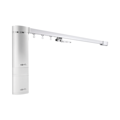 Kit para convertir, automatizar y controlar sus cortinas tradicionales (riel 4.8m, 65 kilos), motor inteligente. Integre con Alexa y control remoto desde su App.