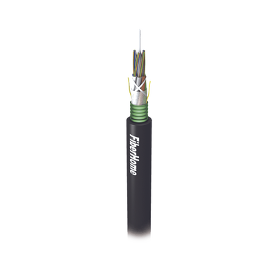 Kilómetro de Fibra Óptica para Exterior G.652D, Armada, Monomodo de 24 Hilos, Loose Tube, Color Negro (Para Instalación en Ducto/Subterráneo)