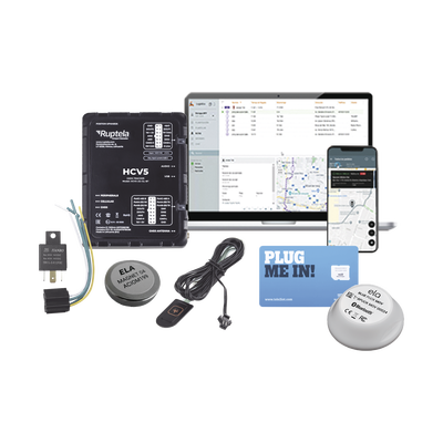 Kit de Localizador 4G LTE / Incluye MICROSIM25GPS + datos por 1 mes + 1 EPCOMGPSMENSUAL + RELAY + Botón SOS + BLUEPUCKMAGKIT