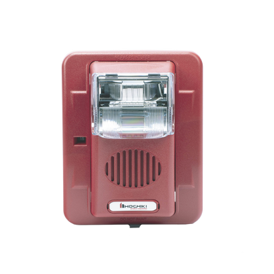 Sirena Estrobo, 12 Vcd, Multi-Candela 15 hasta 110 cd, Montaje En Pared, Color Rojo, Serie HEC3 (0500-05980) Hochiki