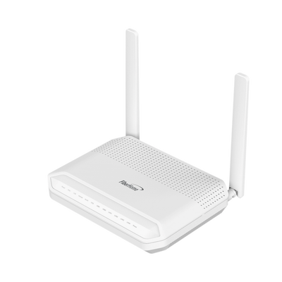 ONU GPON WiFi 6, 2.4/5 GHz, 4 puertos Gigabit + 1 POTS + 2 USB, conector SC/UPC