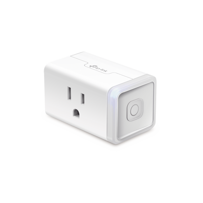 Mini tomacorriente inteligente Wi-Fi, 100 - 120V~, 50/60Hz, 15.0A, compatible con Amazon Alexa y Google Assistant, color blanco.
