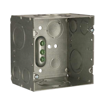 Caja Cuadrada 4- 11/16" x 4 11/16"/ Profundidad de 3-1/4"/ 2 Entradas 1", 1 1/4", 1 1/2", 2", 2 Entradas 1"-1 1/4", 2 Entradas 3/4 "- 1", 4 Entradas 1/2" - 3/4", 2 Entradas 1/2".