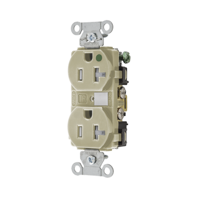 Contacto Duplex de 20 A 250 V CA/ Nema 6-20R / Grado Hospitalario / Color Marfil.