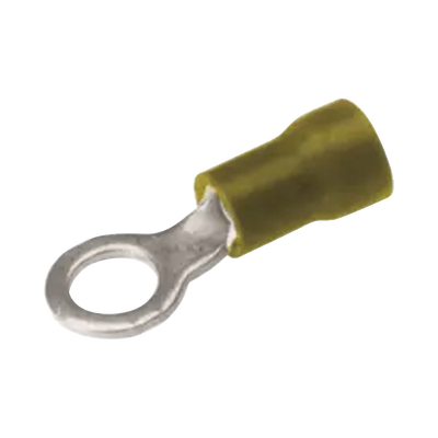 Zapata Terminal de Ojillo para Tornillo 3/16 in (5 mm) calibre 12-10 AWG con aislamiento de vinilo.