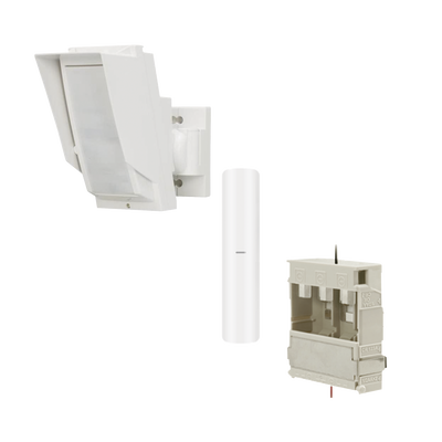 Detector de Movimiento PIR Antimascara Tipo cortina / 100% Exterior /  Inalámbrico / Hasta 24 metros / Incluye transmisor DS-PDMC-EG2-WB(B) para paneles AXPRO