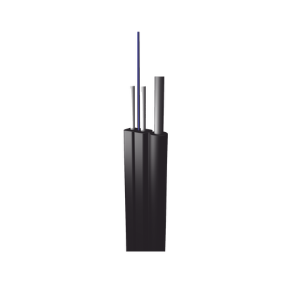 Cable de Fibra Óptica Aérea Mini Figura 8 G.657A2 tipo Drop, Monomodo de 2 Hilos (bifibra), Color Negro, Precio por metro