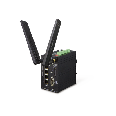 Router Industrial 4G LTE, 2 SIM Card, 1 puerto WAN, 3 Puertos LAN