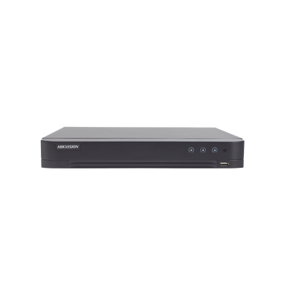 DVR 4 Canales TurboHD + 2 Canales IP / 5 Megapixel Lite - 3K Lite / Acusense (Evista falsas alarmas) / Audio por Coaxitron / 1 Bahía de Disco Duro / Salida de Video en Full HD