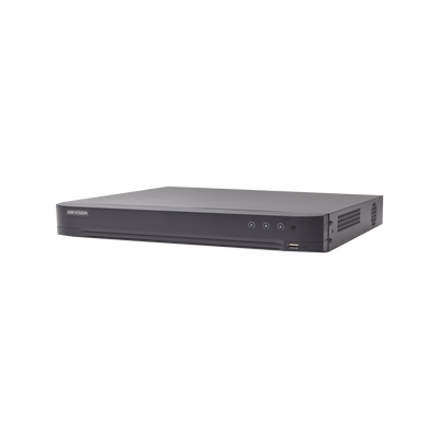 DVR 16 Canales TurboHD + 8 Canales IP / 5 Megapixel Lite - 3K Lite / Acusense (Evita Falsas Alarmas) / Audio por Coaxitron / 1 Bahía de Disco Duro / H.265+ / Salida de Video en Full HD