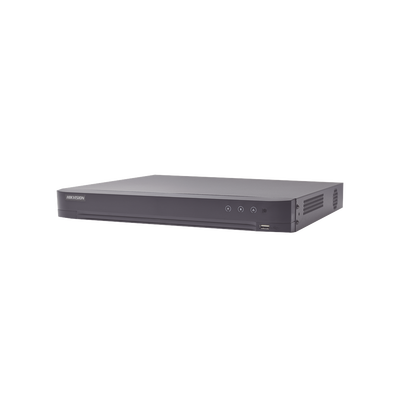 DVR 16 Canales TurboHD + 16 Canales IP / 8 Megapixel (4K) / Acusense (Evita Falsas Alarmas) / Audio por Coaxitron / 2 Bahías de Disco Duro / Salida de Video en 4K / 8 Entradas de Alarma / 4 Salidas de Alarma / H.265+
