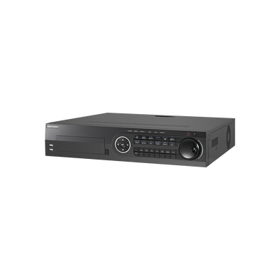 DVR 16 Canales TurboHD + 4 Canales IP / 4 Megapixel /  8 Bahías de Disco Duro / 16 Entradas de Audio Fisicas (Microfono por Separado) / 16 Entradas de Alarma / POS / H.265+