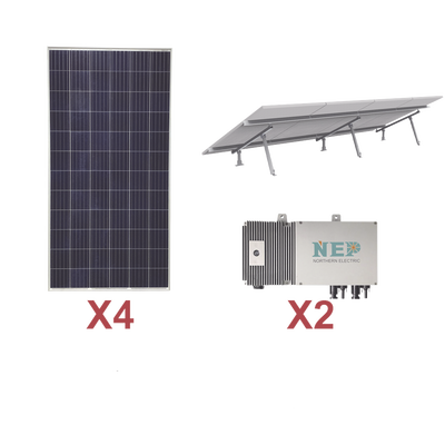 Kit Solar para Interconexión de 1.1 kW de Potencia, 110 Vca con Micro Inversores y Paneles Policristalinos.