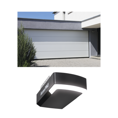 KIT COMPLETO Puerta GARAGE148 / Lisa Linea Central / Color blanco / Insulada / Incluye Motor FS1000APPRT / 1/2HP / Fuerte/Silencioso/Luz LED/Motor DC .