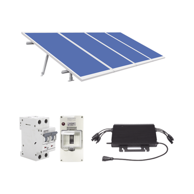 Kit Solar para Interconexión de 1.8KW de Potencia Pico 220Vca con Microinversor y 4 Módulos de 450 W (Incluye Montaje y Protecciones).