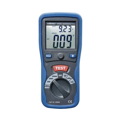 KIT de Medidor de Resistencia a Tierra Digital ( Terrómetro ), a 3 hilos CAT III / 1000 V.