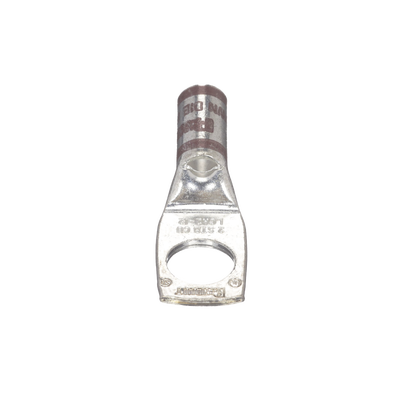 Conector de Compresión 66.36 KCMIL para Cable 2 AWG, con Orificio de 1/2". Paquete 25 Piezas