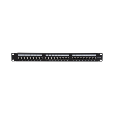 Panel de parcheo de impacto (110) Blindado (STP) de 24 puertos Cat6, 19in